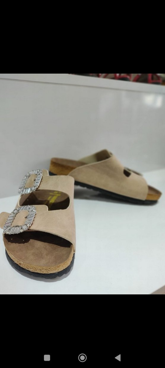 Birkenstock Kadın Tokalı Terlik Krem - Görsel 3