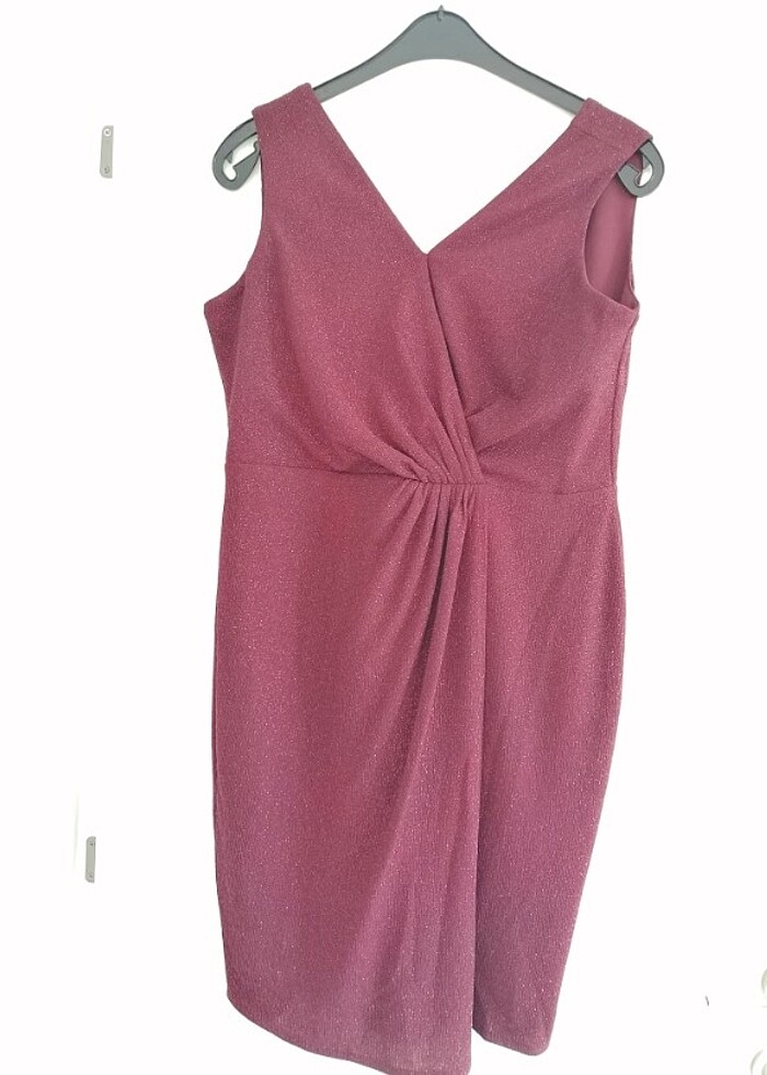 Bordo simli abiye - Görsel 3