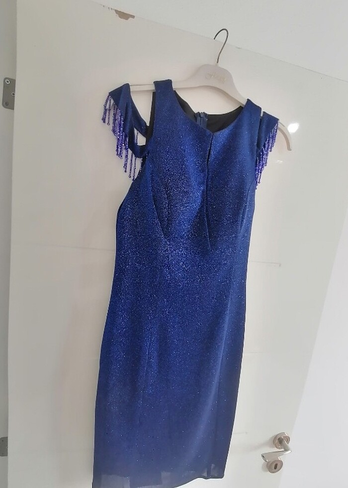 Mavi simli abiye - Görsel 2