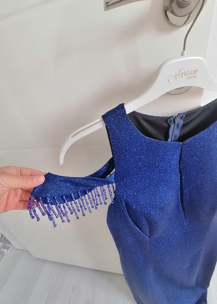 Mavi simli abiye - Görsel 3