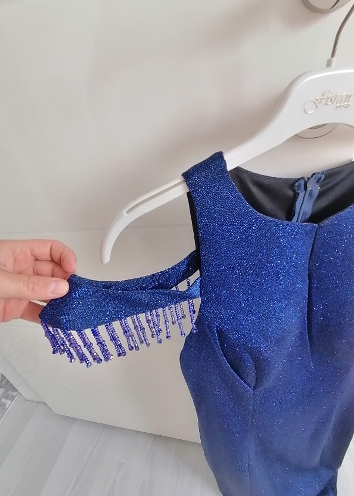 Mavi simli abiye - Görsel 4