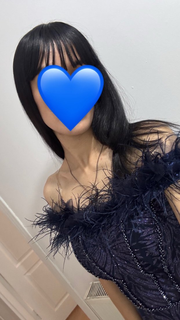 Koyu Lacivert Tüylü Straplez Uzun Elbise - Görsel 5