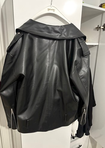 Siyah Deri Ceket - Görsel 4