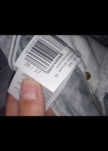 27 Beden Gri Düşük Bel Pantolon