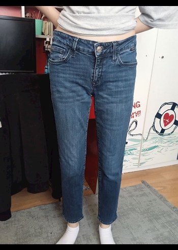 Mavi Boyfriend Düşük Bel Pantolon