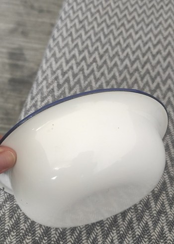 American Vintage Mavi Kenarlı Gri Gıda Kabı