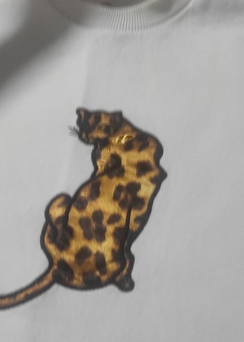 Beyaz swett leopar desenli Garfield