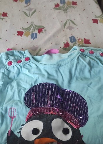 Gri Kız Çocuk Pamuklu Uzun Kollu Tişört 3adet - Görsel 6