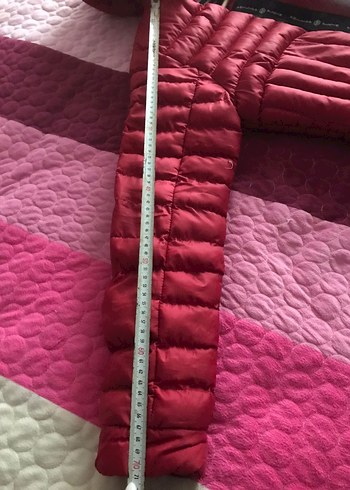 Bordo erkek ve kadın giyebilir şişme mont kapsonlu - Görsel 6