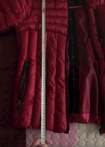 Bordo erkek ve kadın giyebilir şişme mont kapsonlu - Görsel 2