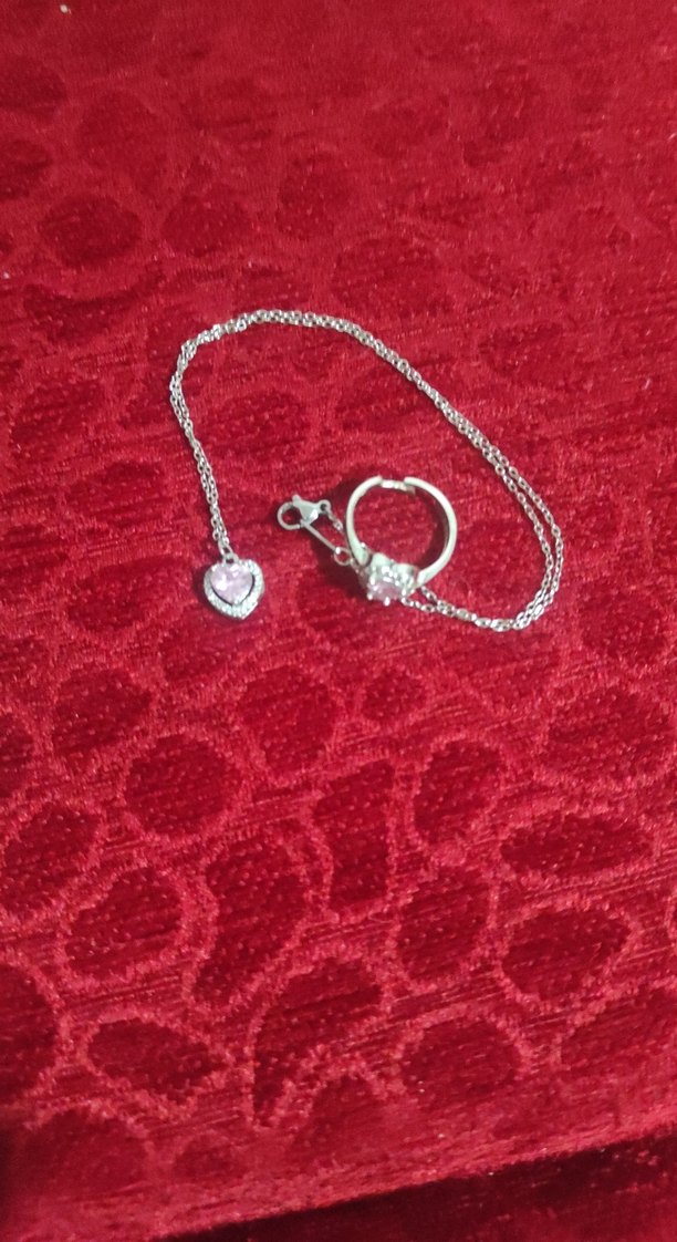 Pembe Mini Nakışlı Zincir Detaylı Kadın Kolye - Görsel 5