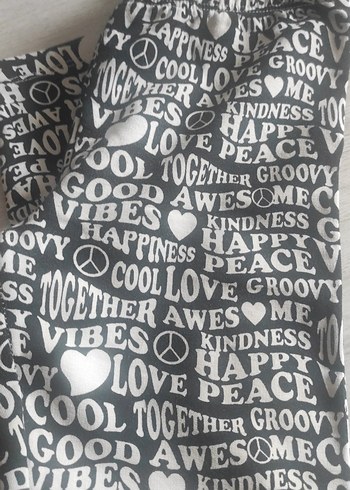 Bohem Gri Baskılı Kız Tayt - Görsel 2