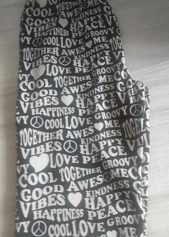 Bohem Gri Baskılı Kız Tayt - Görsel 5