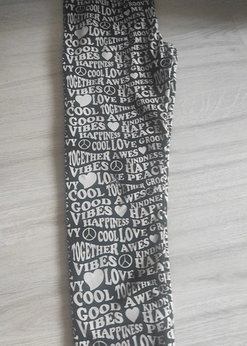 Bohem Gri Baskılı Kız Tayt - Görsel 4