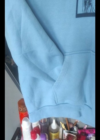 Mavi Baskılı Kadın Sweatshirt - Görsel 2