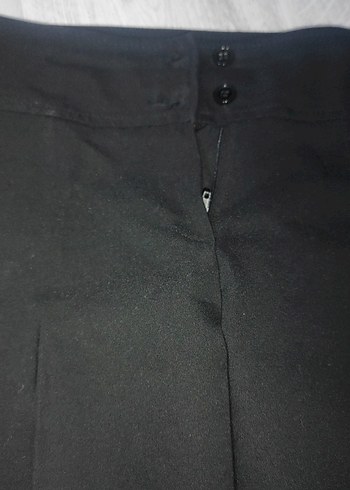 Siyah Midi Kadın Kumaş Pantolon - Görsel 7