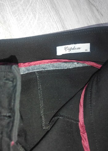 Siyah Midi Kadın Kumaş Pantolon - Görsel 8