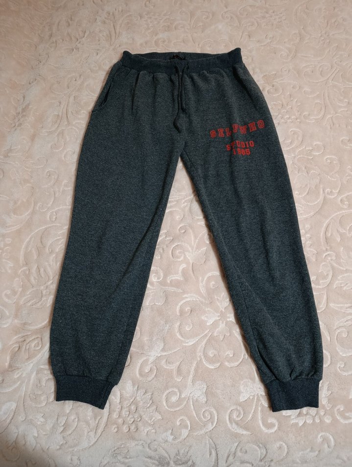 Gri Baskılı Kadın Rahat Eşofman Altı - Görsel 2