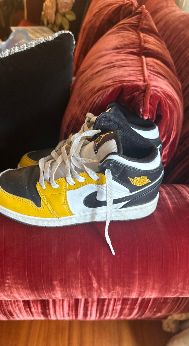 Sarı Siyah Air Basketbol Ayakkabısı jordan - Görsel 2