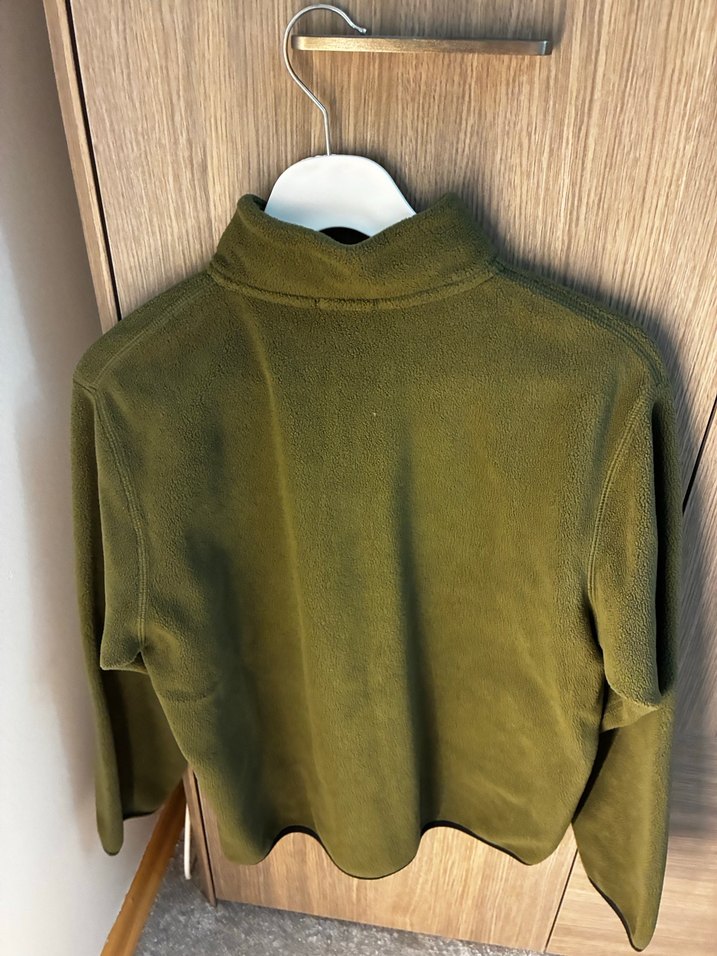 Fermuarlı Koyu Yeşil Erkek Polar Sweatshirt 13 Yaş - Görsel 2