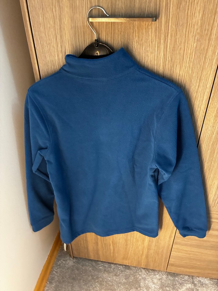 Erkek Mavi Yarım Fermuarlı Polar Sweatshirt 16 Yaş - Görsel 2