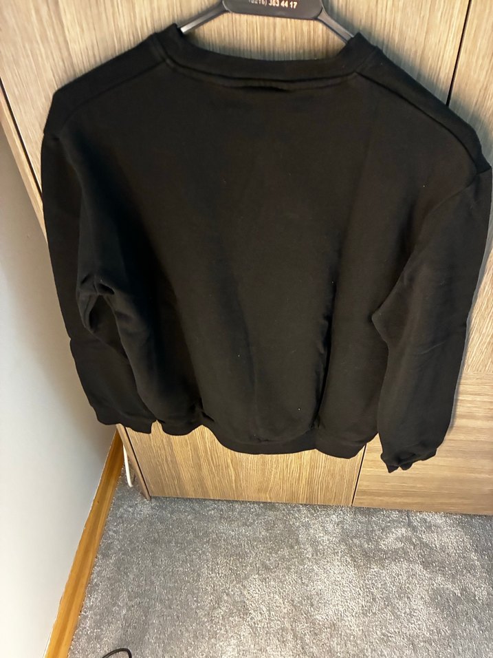 Siyah Baskılı sweatshirt  13/14 YAŞ - Görsel 2