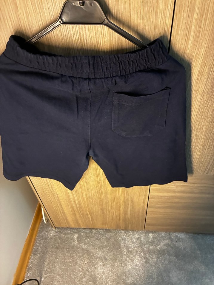 Lacivert Rahat Kesim Mini Şort - Görsel 2