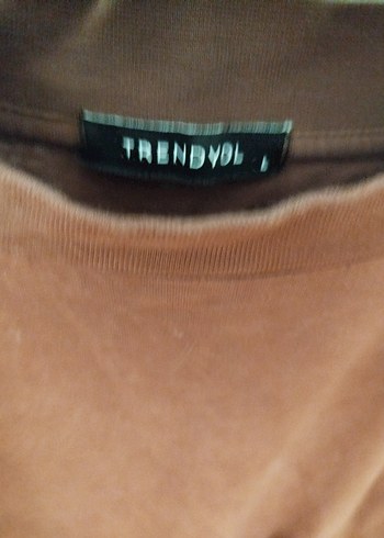 Trendyol & Milla kahverengi Kadın oversize Kısa Kollu Tişört