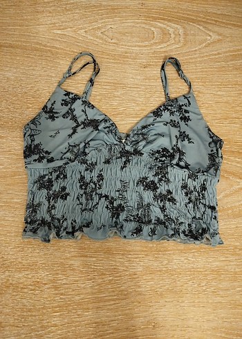 Urban Outfitters Bohem Gri Desenli Mini Bralet
