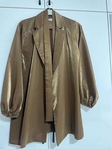 Saten ceket tarzı kimono