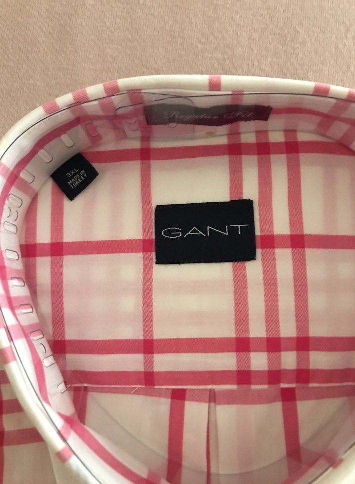 Erkek Pembe Kareli koton Uzun Kollu Gömlek - Görsel 2