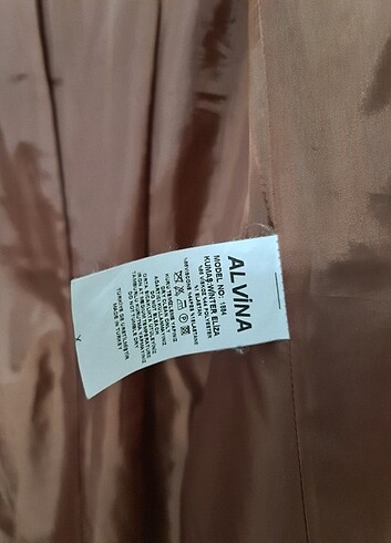 38 Beden kahverengi Renk Pardesü/kap Alvina 