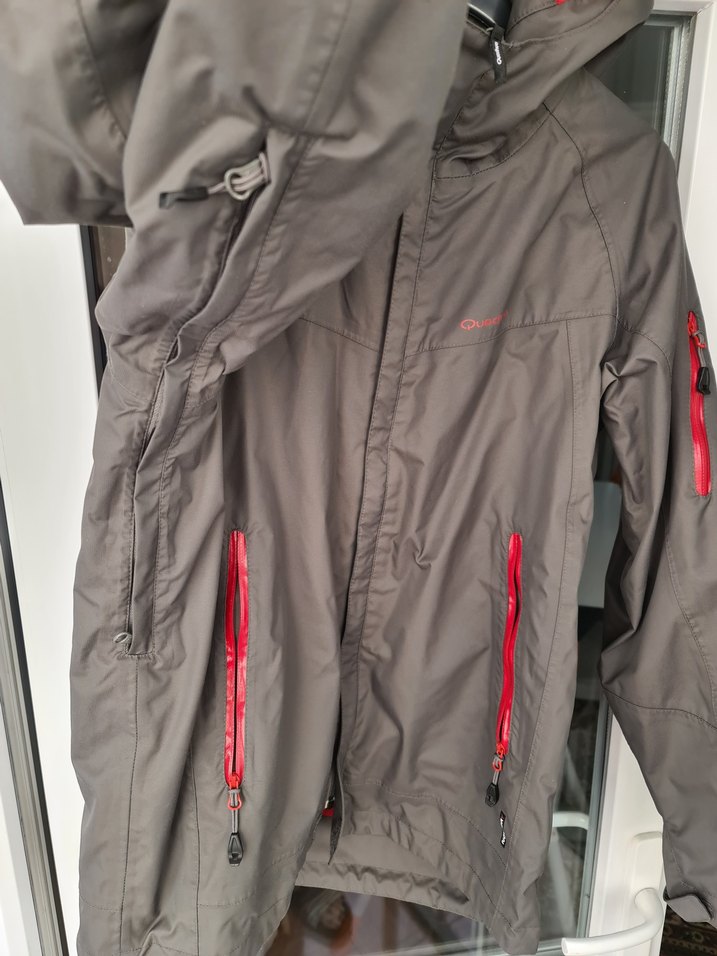 Erkek Gri Fermuarlı Midi Yağmurluk - Görsel 2