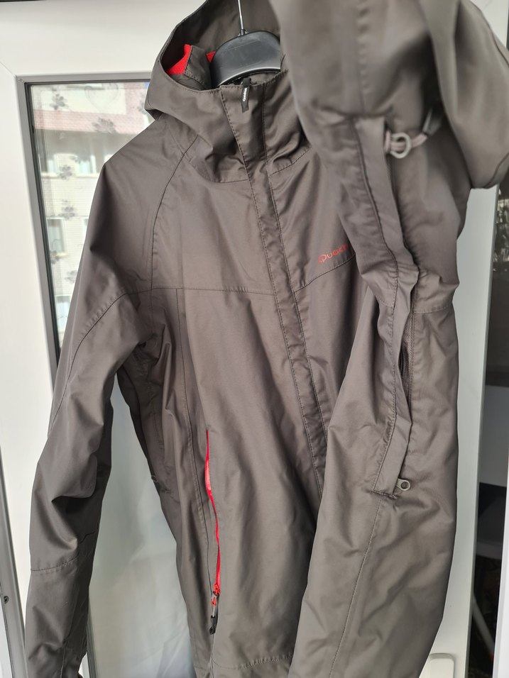 Erkek Gri Fermuarlı Midi Yağmurluk - Görsel 3