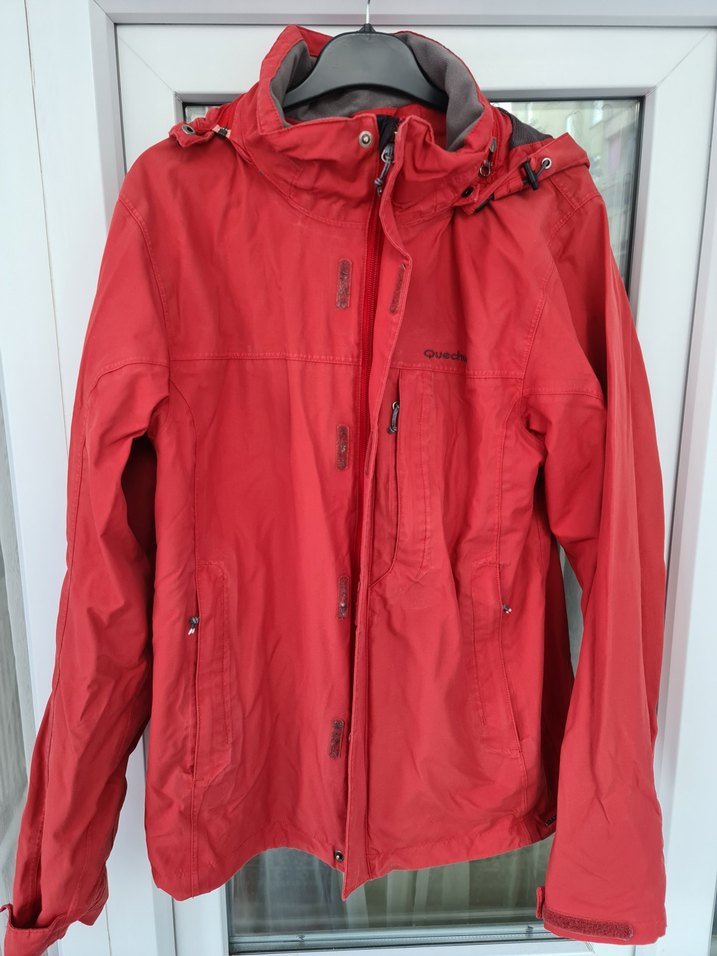 Erkek Kırmızı Kapüşonlu Rüzgarlık Mont - Görsel 3