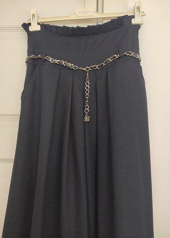 Kadın lacivert Pilili Uzun Etek - Görsel 7