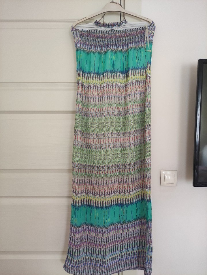 Bohem Tarz Kadın Uzun yazlık Elbise - Görsel 2