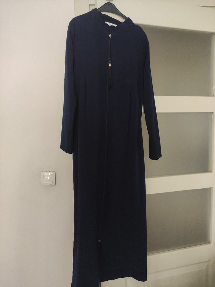 Lacivert Uzun Kadın Ferace - Görsel 2