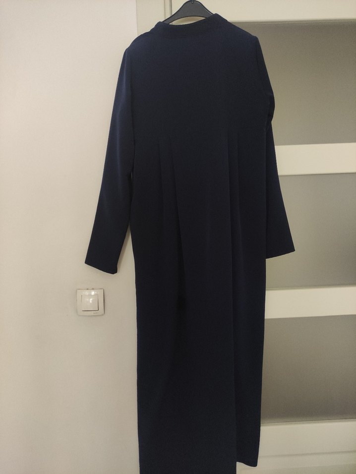 Lacivert Uzun Kadın Ferace - Görsel 3