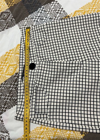 Zara Kadın Ekose Desenli Midi Kumaş Pantolon