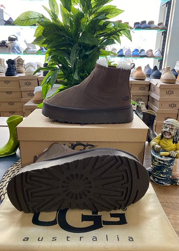37 Beden UGG Kadın Kahverengi Platform Topuklu Bot