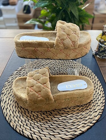 Kadın Platform Peluş Terlik