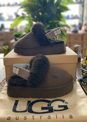 UGG Kahverengi Tüylü Platform Terlik