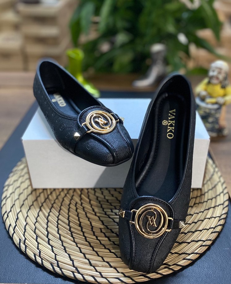 Vakko Siyah Desenli Tokalı Kadın Babet - Görsel 3