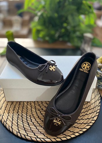 Tory Burch Kahverengi Tokalı Kadın Babet - Görsel 3