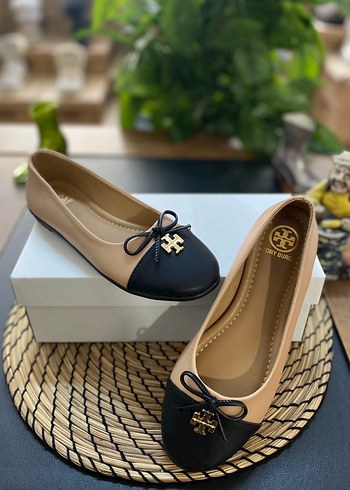 Tory Burch Bej Siyah Kadın Tokalı Babet, - Görsel 3