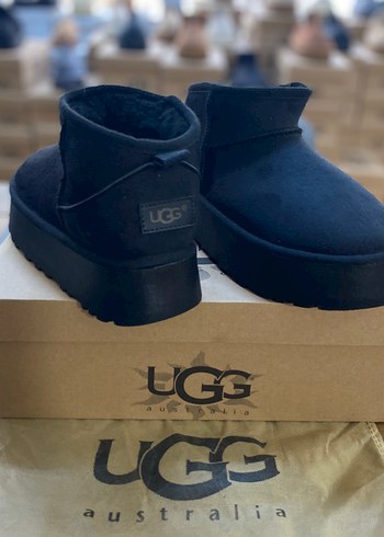 37 Beden Siyah Mini Ugg Kadın Bot