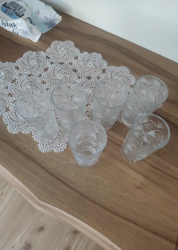 kristal Desenli Cam Su Bardağı Seti - Görsel 4