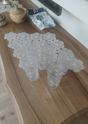 kristal Desenli Cam Su Bardağı Seti - Görsel 6