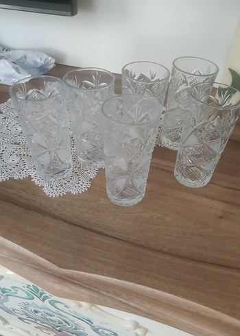 kristal Desenli Cam Su Bardağı Seti - Görsel 3